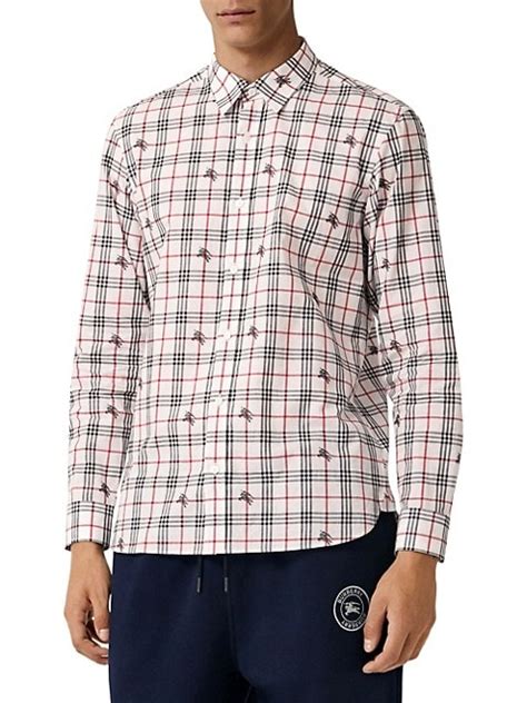 Burberry Edward Check Woven Button